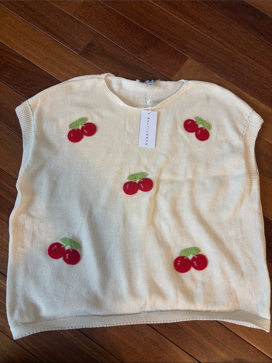Baltic Born Tops - Women’s Cream Cherry Knit Top